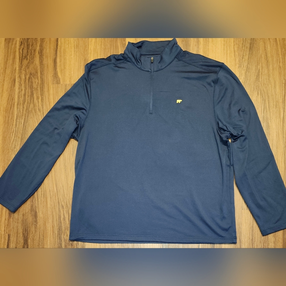 NWOT Mens Sz XL Navy Blue Jack Nicklaus 1/4 Zip Golf Fleece Backed Pullover